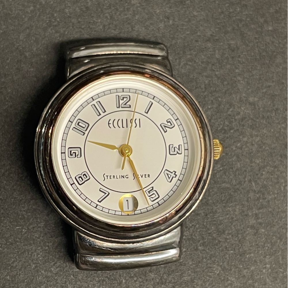 ❤️$6 THIS WEEKEND ONLY❤️ VINTAGE ECCLISSI STERLING SILVER WATCH - Picture 10 of 10